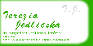 terezia jedlicska business card